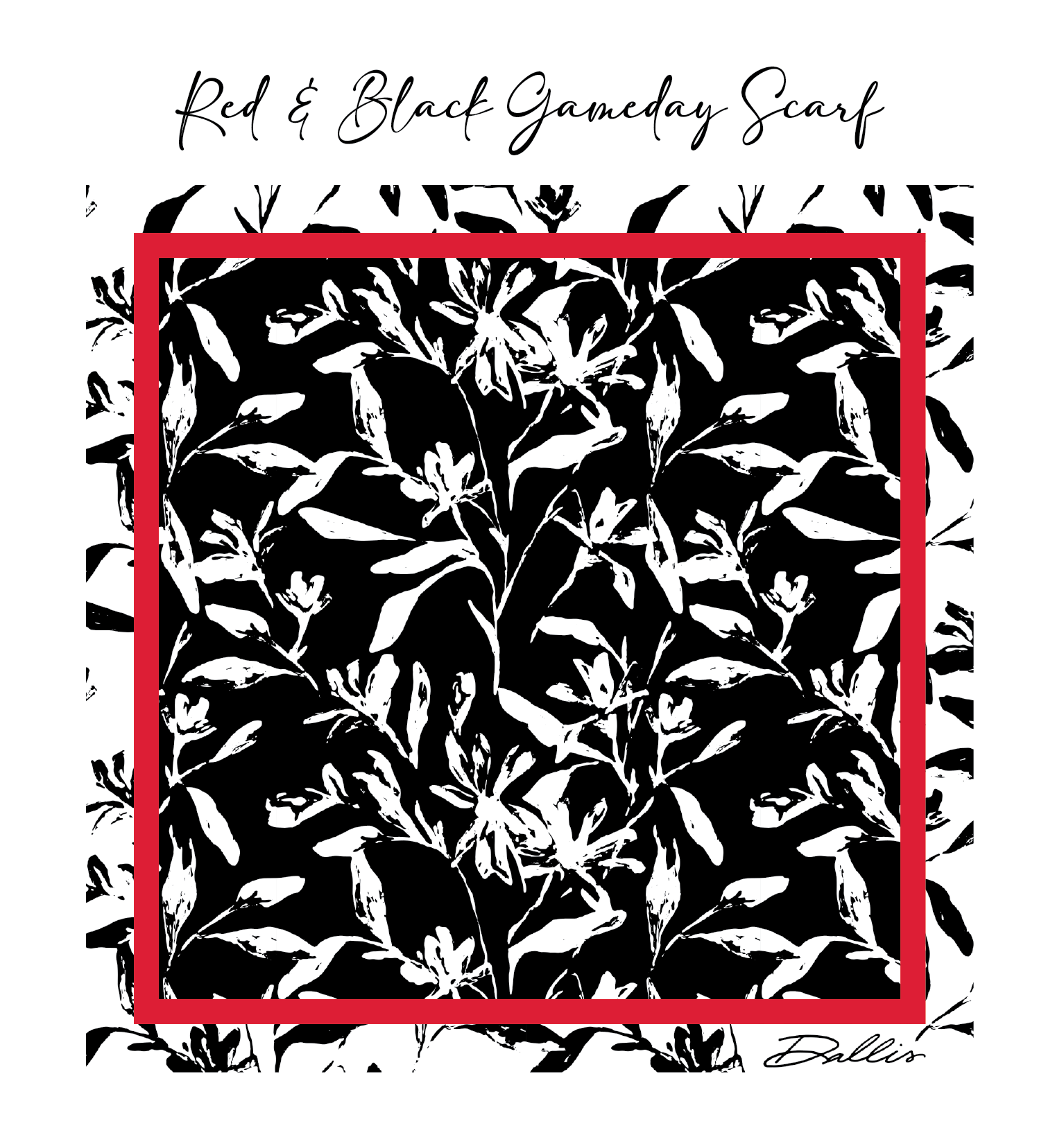 Red + Black Gameday Scarf