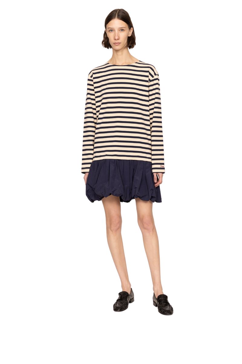 Athena Striped T-Shirt Combo Bubble Dress