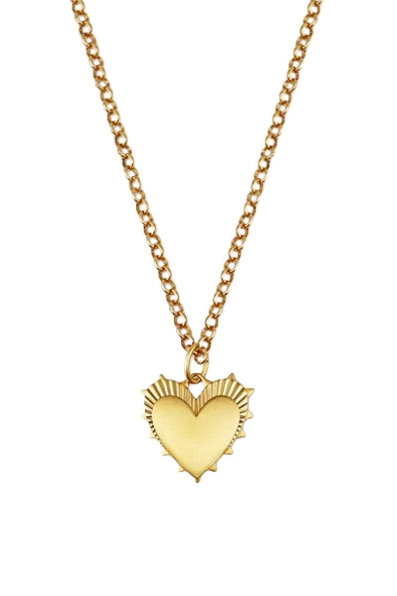 HART - Small Heart of Gold Necklace-Mini Belcher Chain