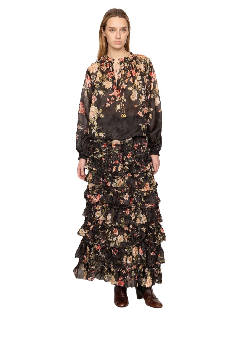 Jolie Print Long Sleeve Top