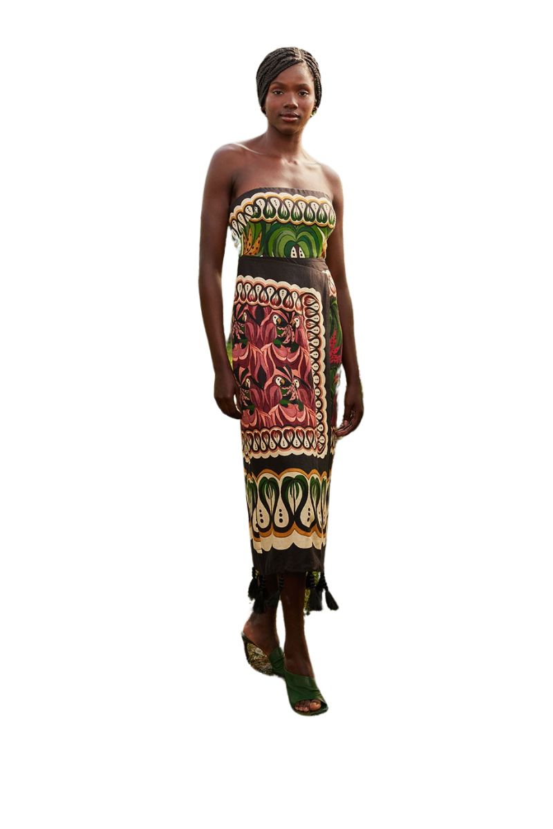 Coconut Tree Flow Scarf Dress