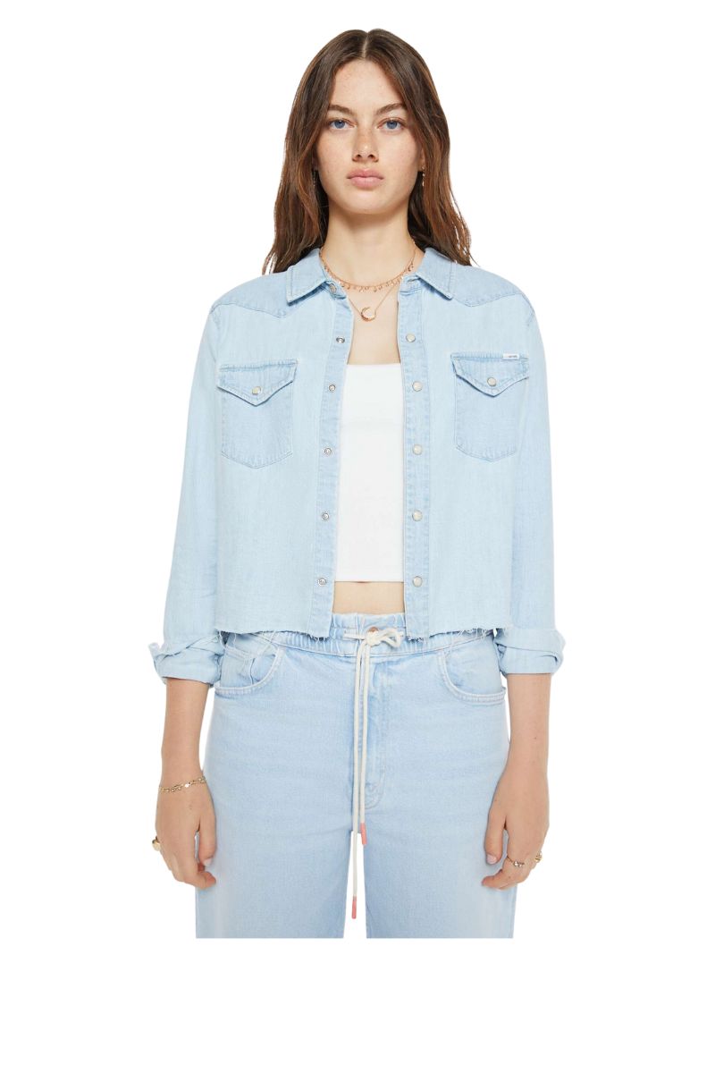 The Super Exes Crop Fray Top