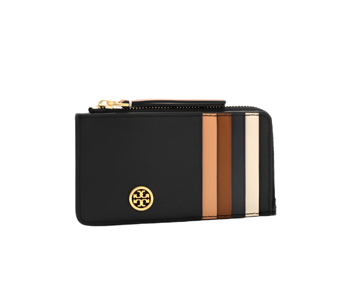 Robinson Pebbled Top-Zip Card Case