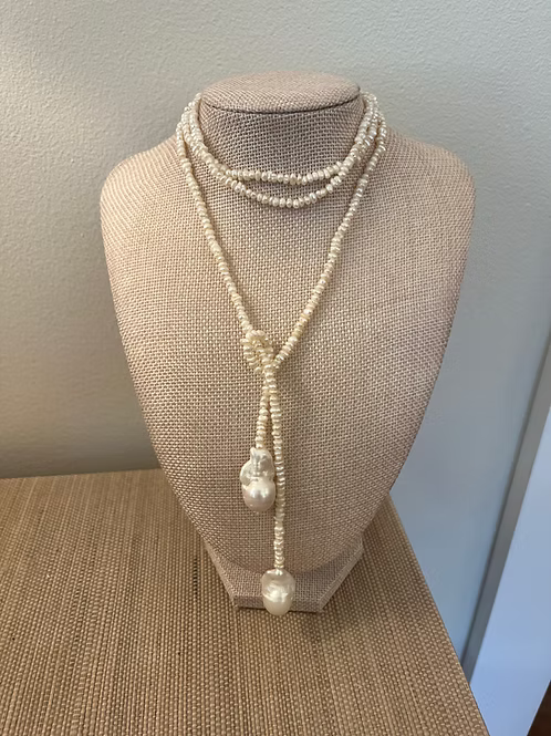 Natural Pearl Wrap Necklace
