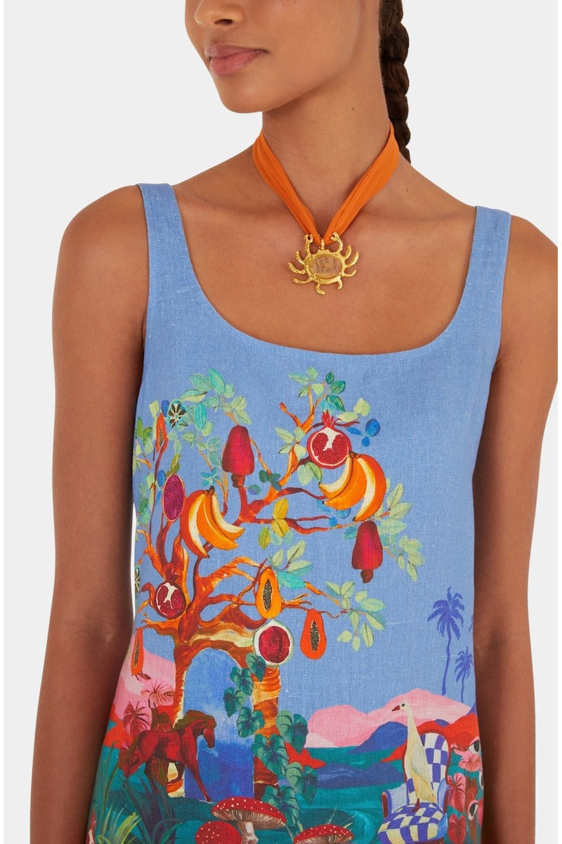 Dream Landscape Multicolor Mini Dress