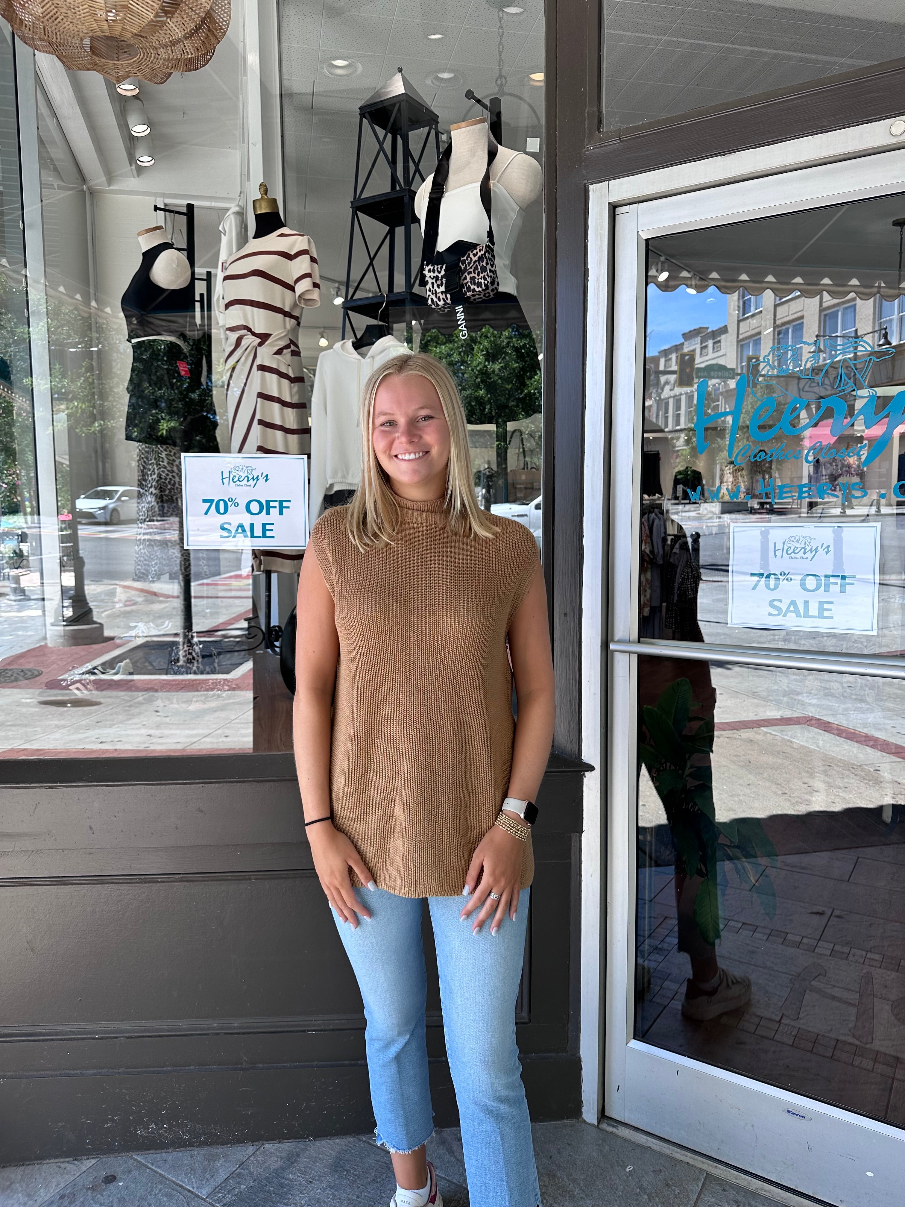 Mock Neck Sweater Vest