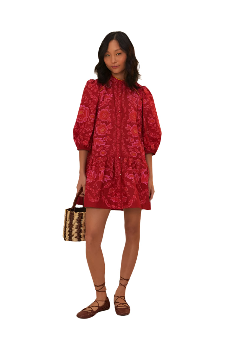 Olivia Floral Drop Waist Mini Dress