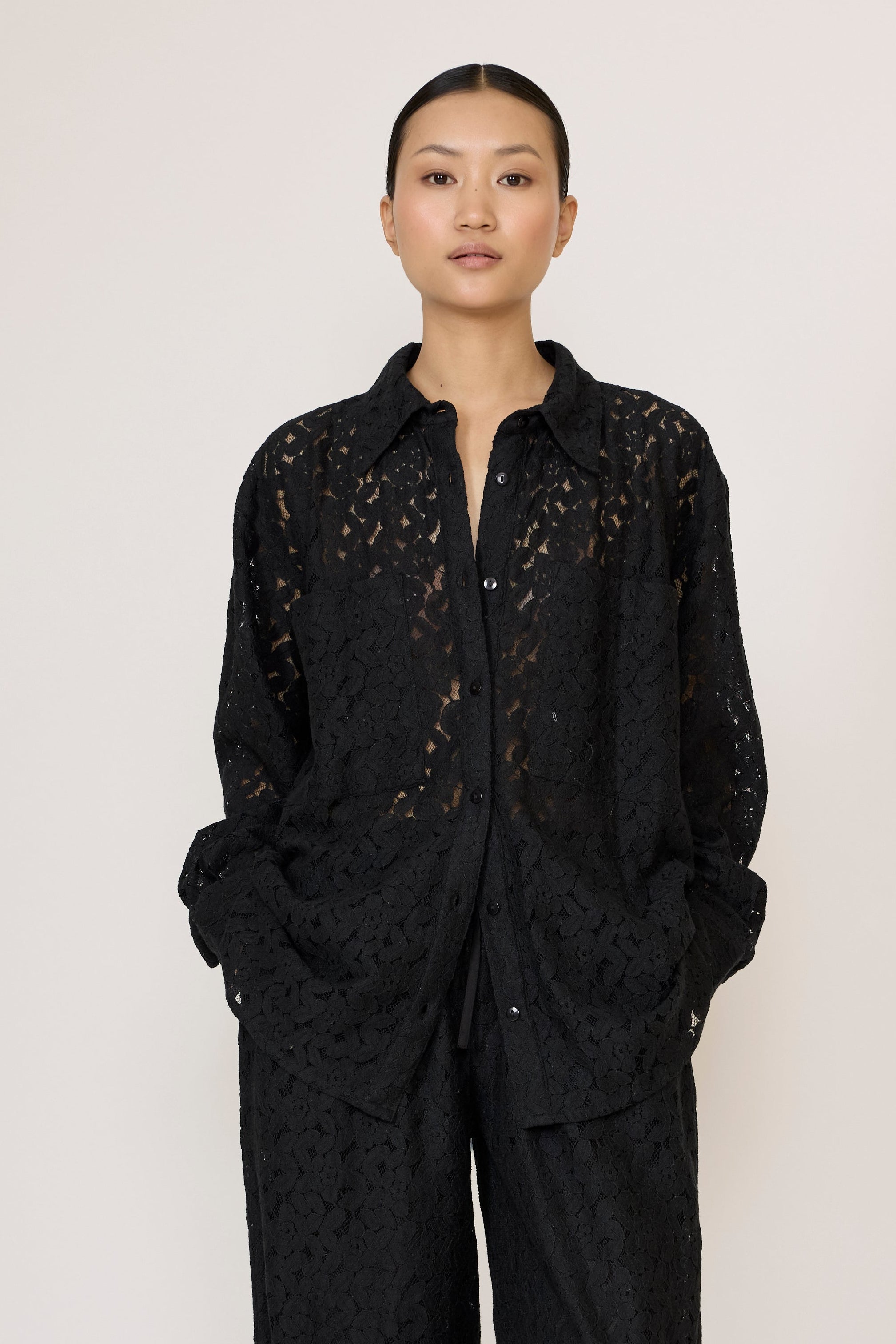 Everything Shirt - Black Lace