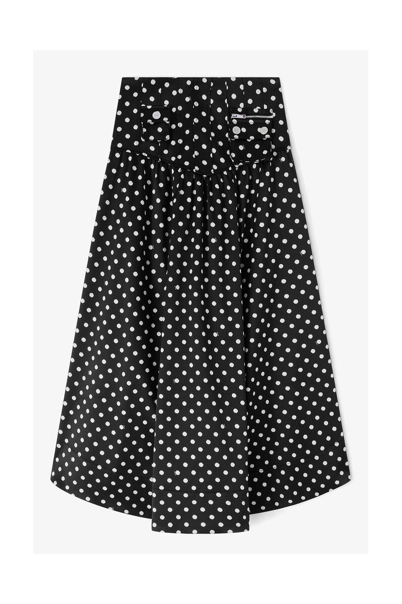 Printed Double Satin Corset Skirt
