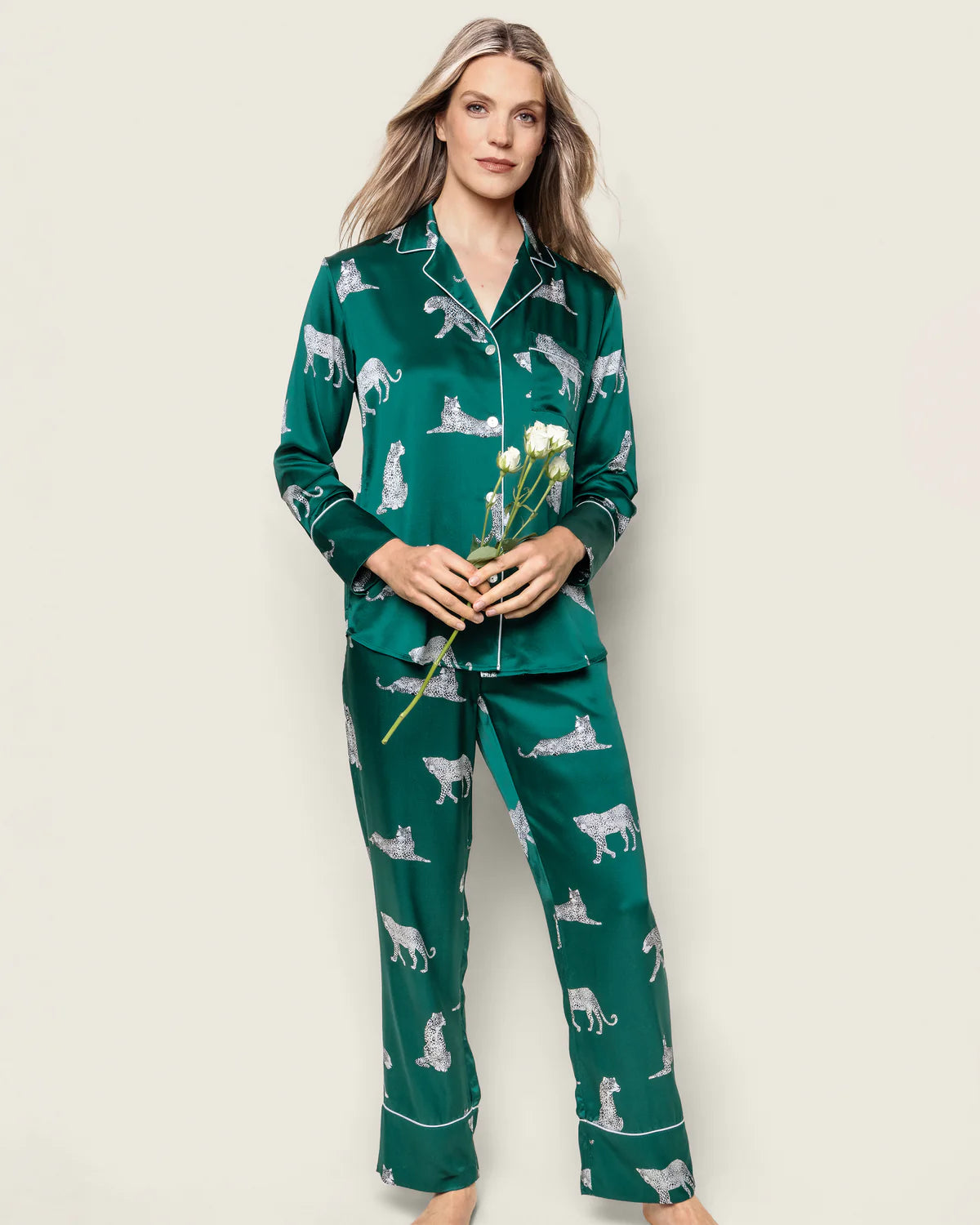 Women's Silk Pajama Set