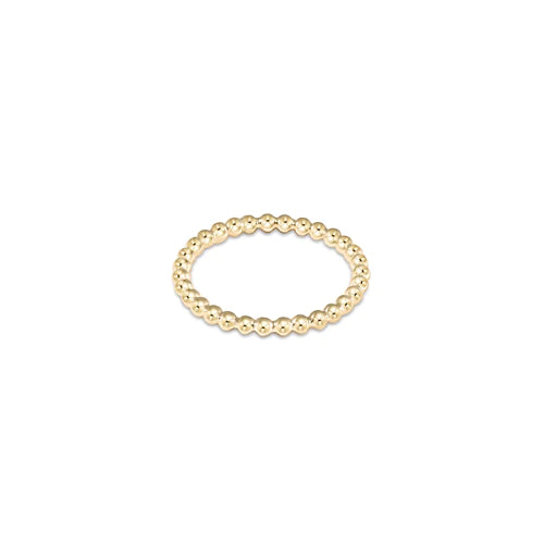 Classic Gold 2mm Bead Ring Size 7