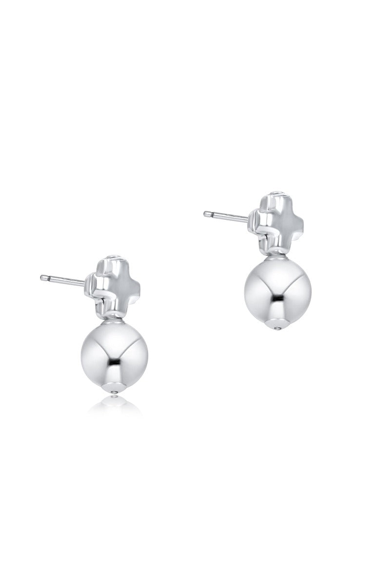 Signature Cross Small Sterling Stud - Classic Sterling