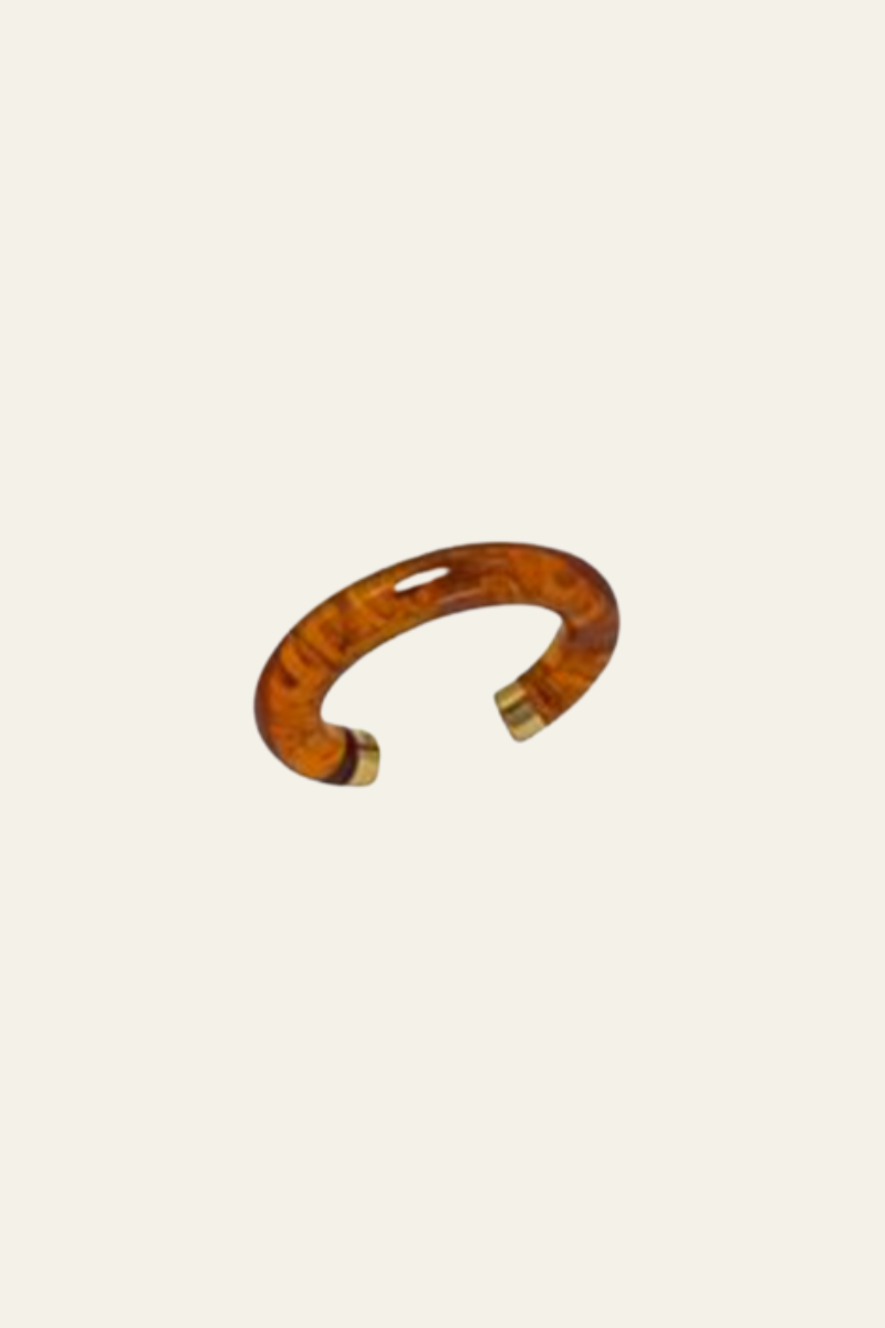 Gold Polished Tortoise Shell Bangle