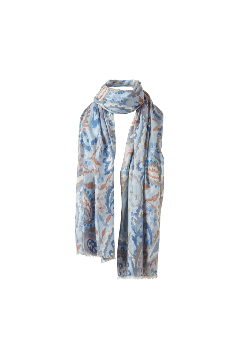 Painted Paisley Print Scarf