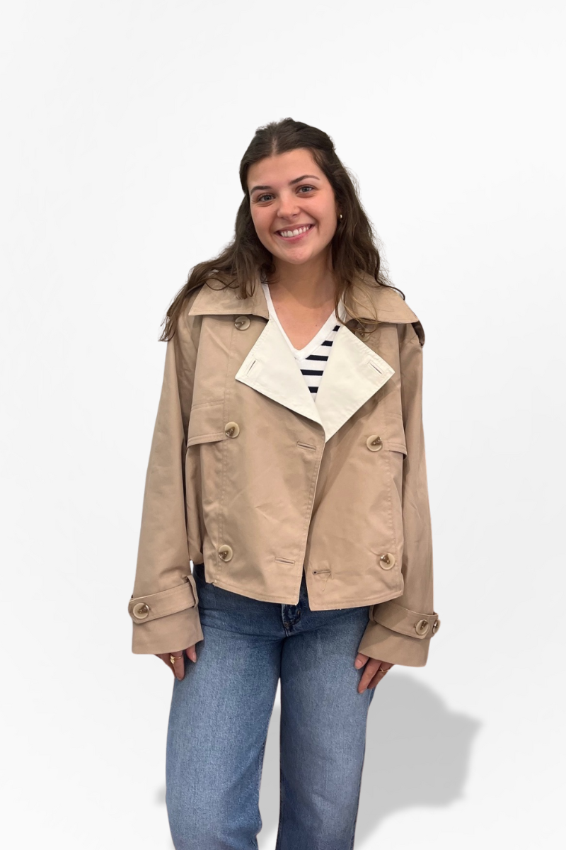 Short Balloon Trench Coat