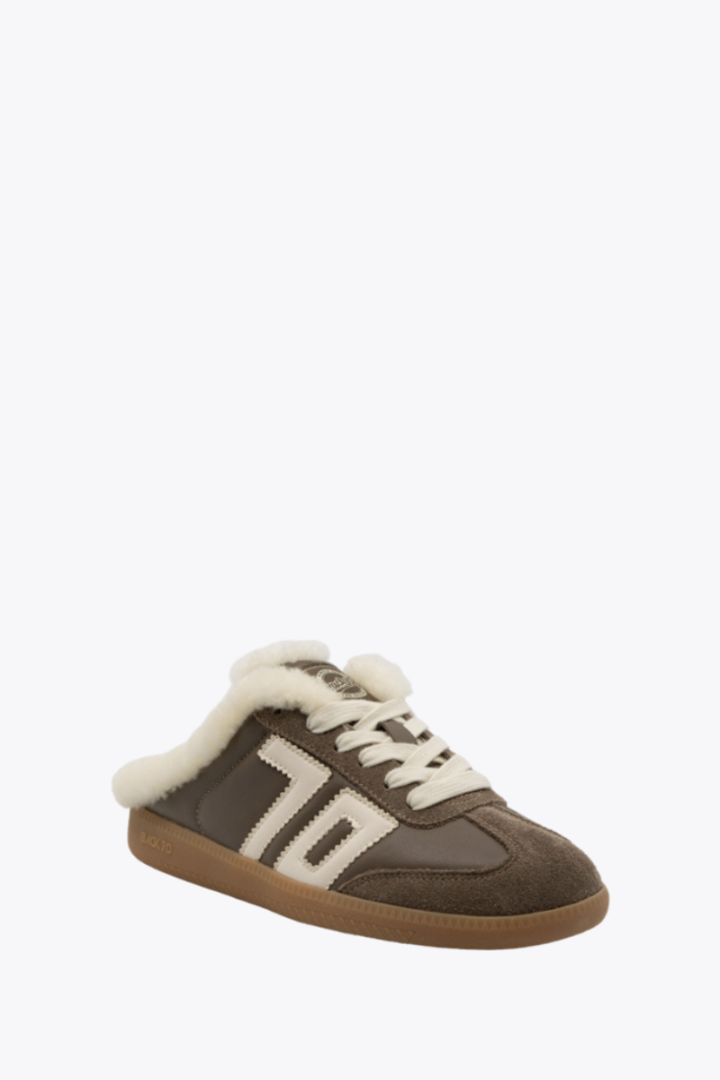 Back 70 Streetwear Easter Fl Backless Sneakers in Taupe Butter