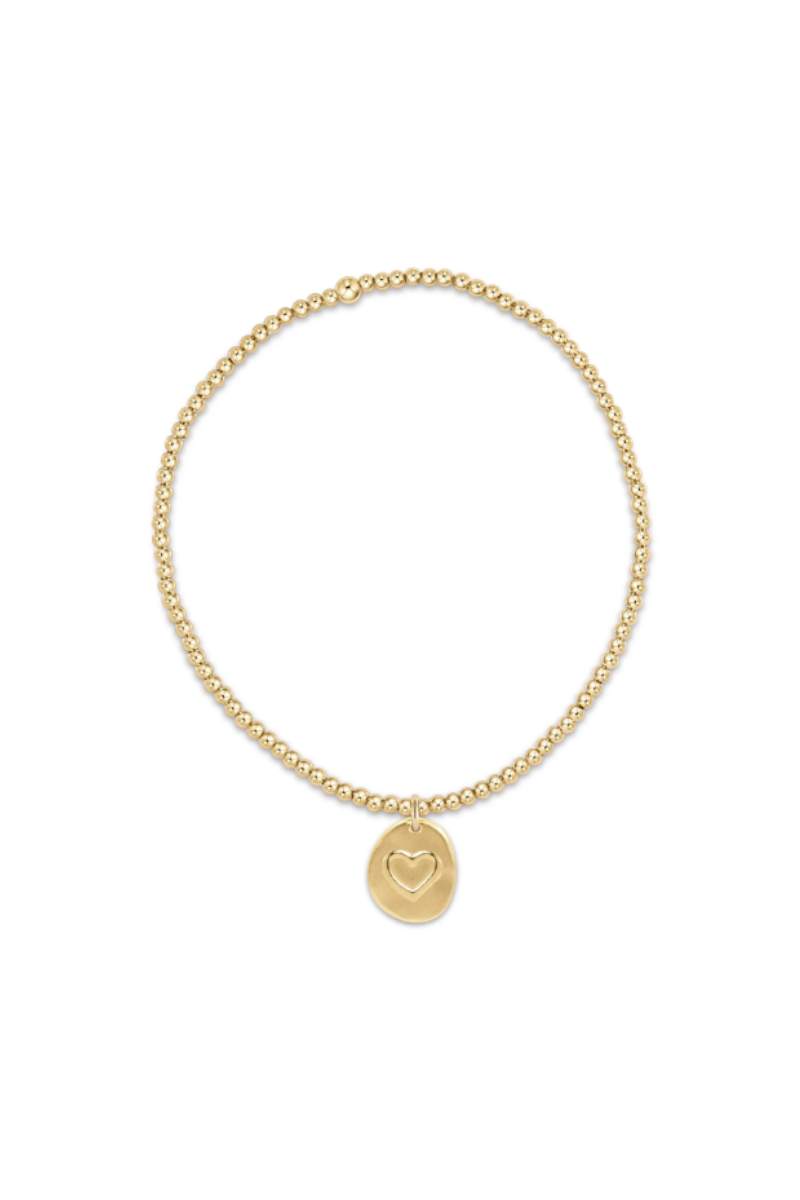 Classic Gold 2mm Bead Bracelet - Inspire Love Small Gold Charm