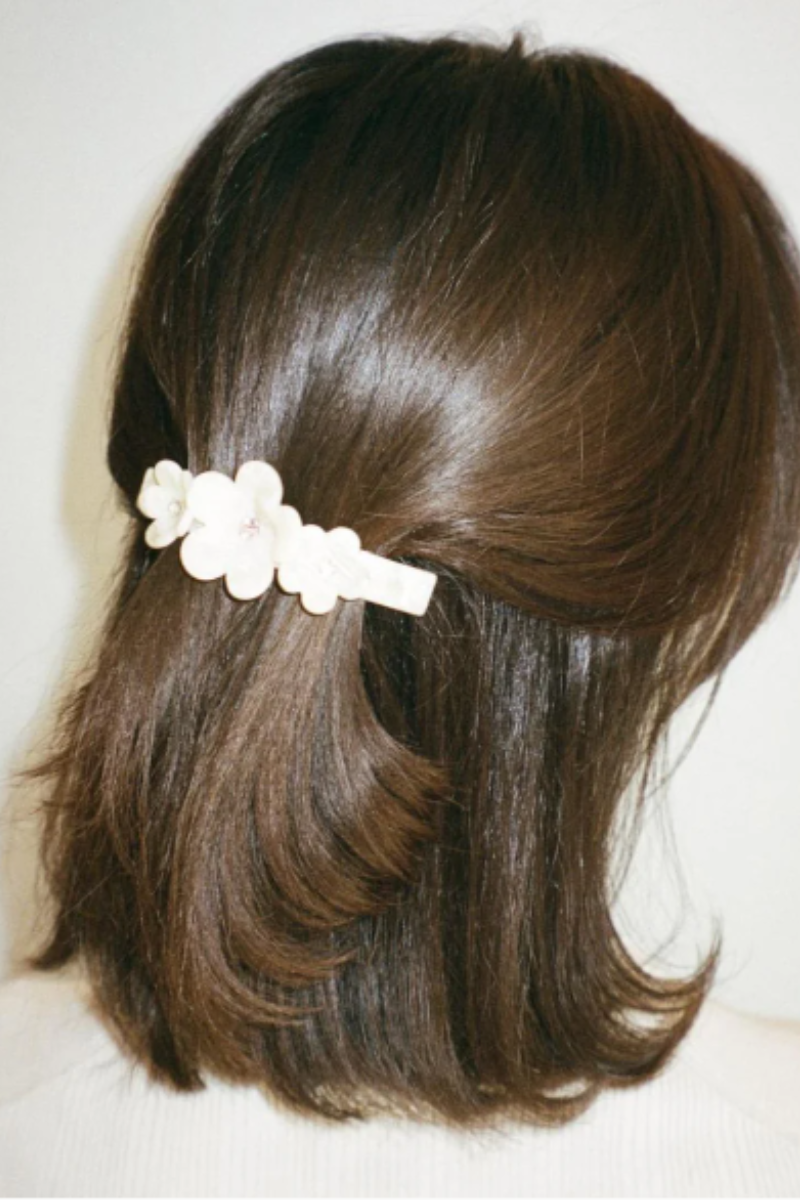 Ponytail Barette in Chantilly Bloom