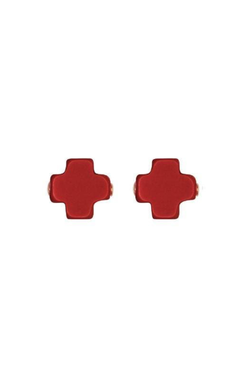 Signature Cross Stud - Red