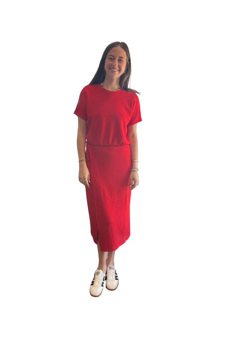 Airessentials Tie Waist Midi Dress