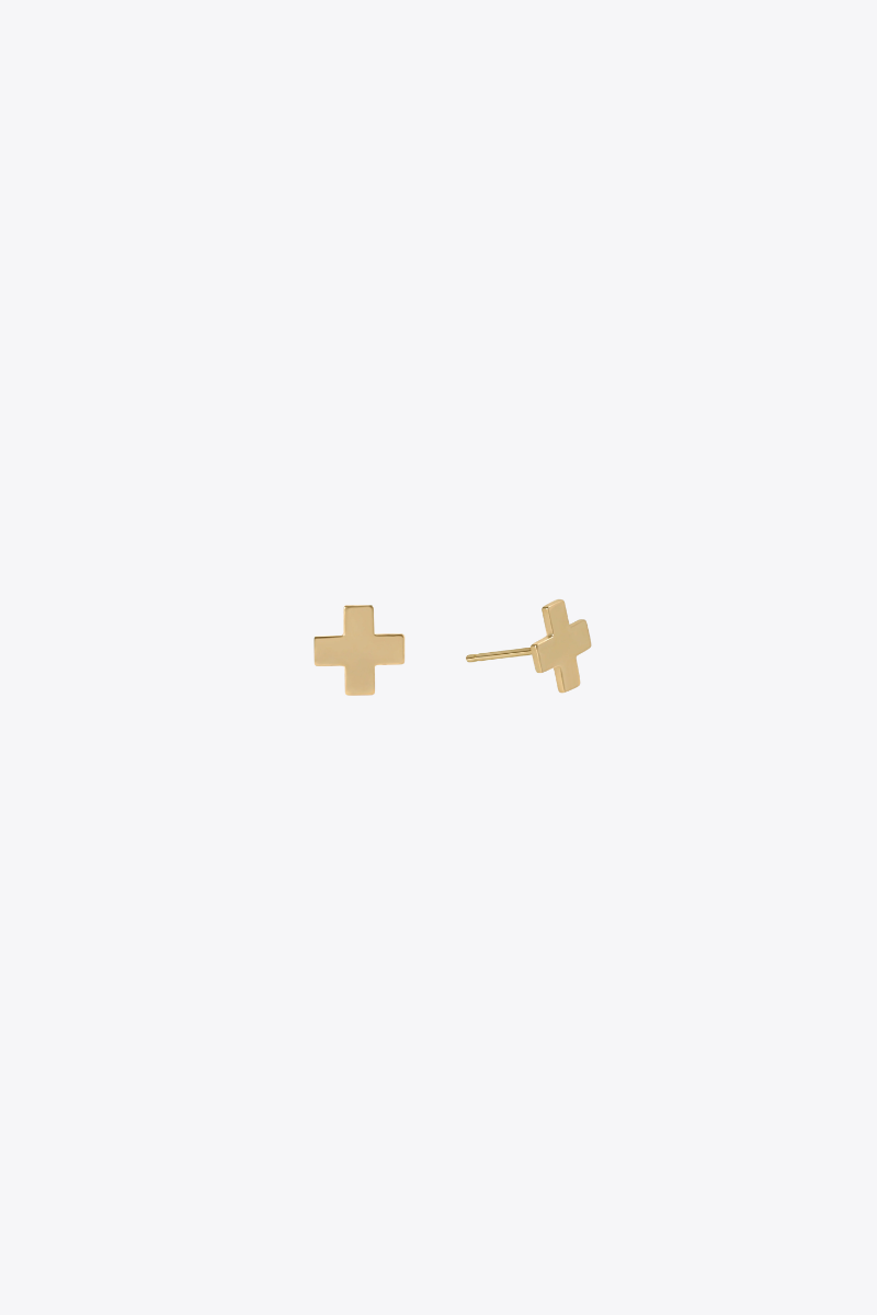 Signature Cross Stud - Gold