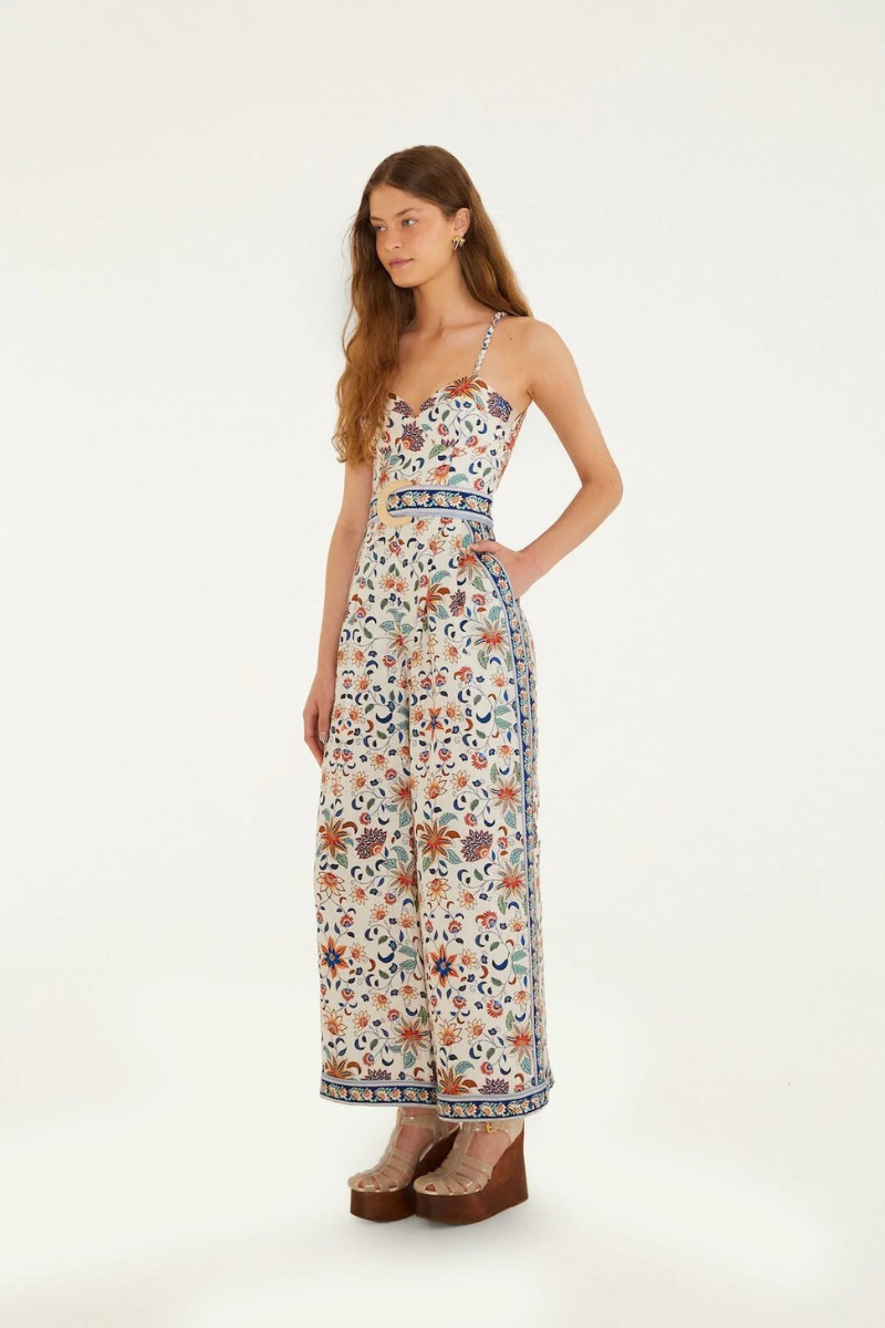 Floral Delhi Tapestry Pink Jumpsuit