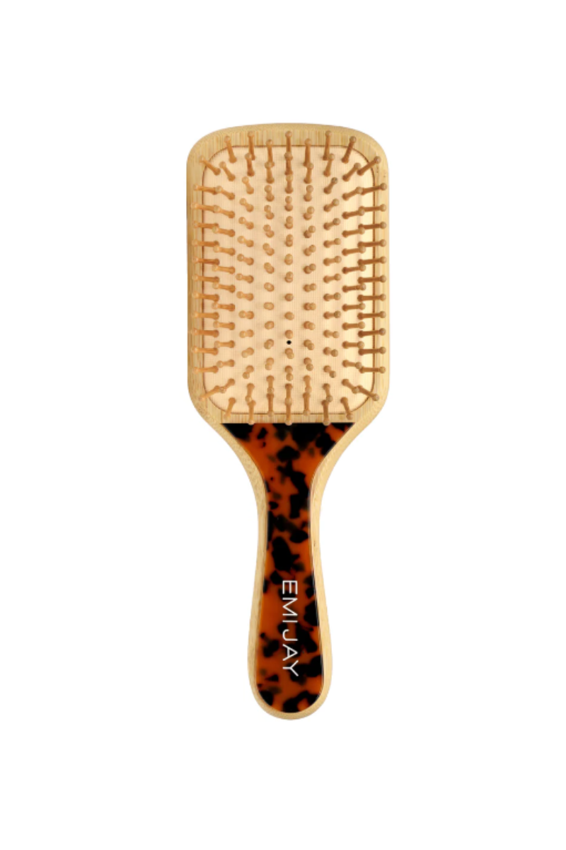 Bamboo Paddle Brush in Tortoise