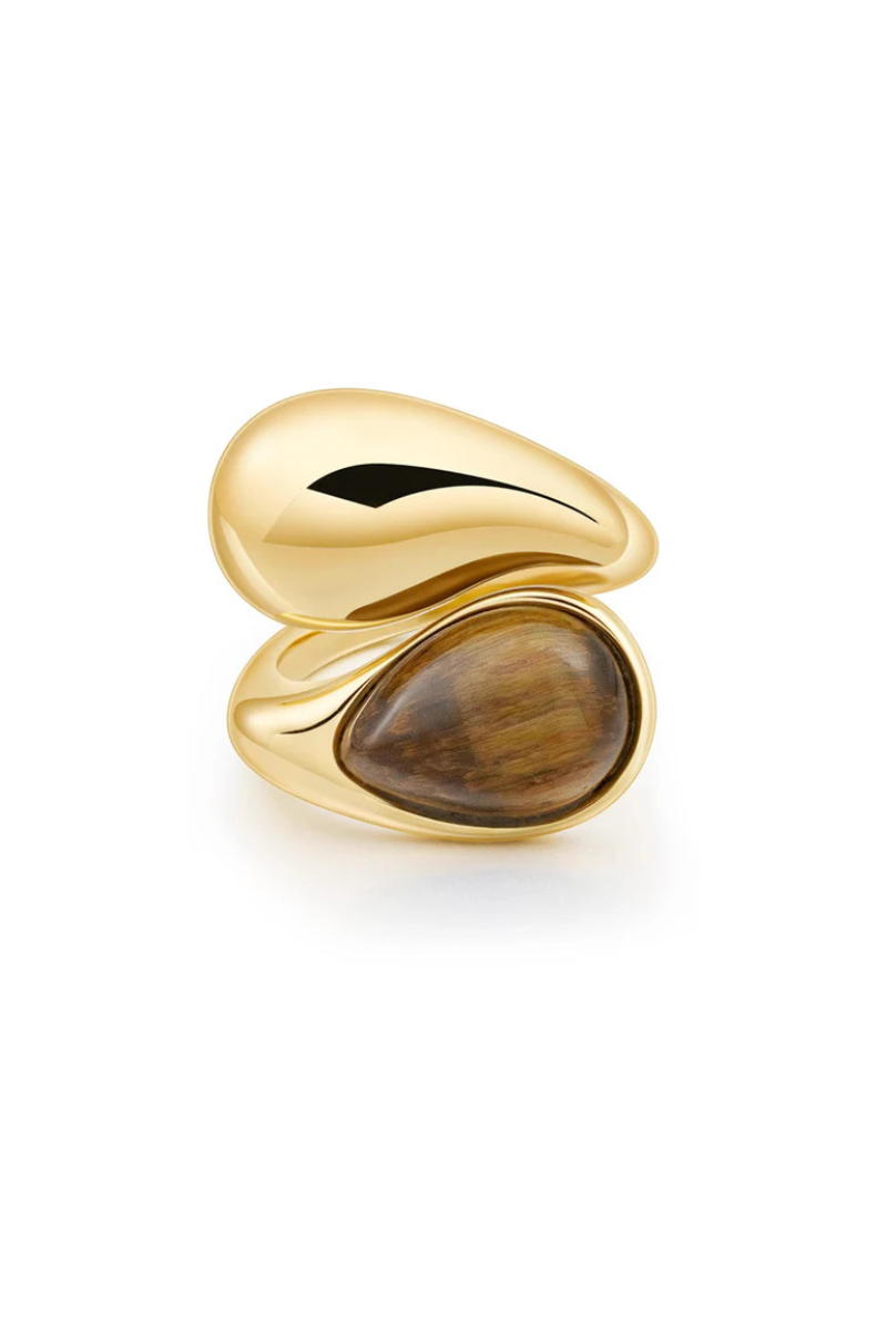 Cami Tiger Eye Stacked Ring