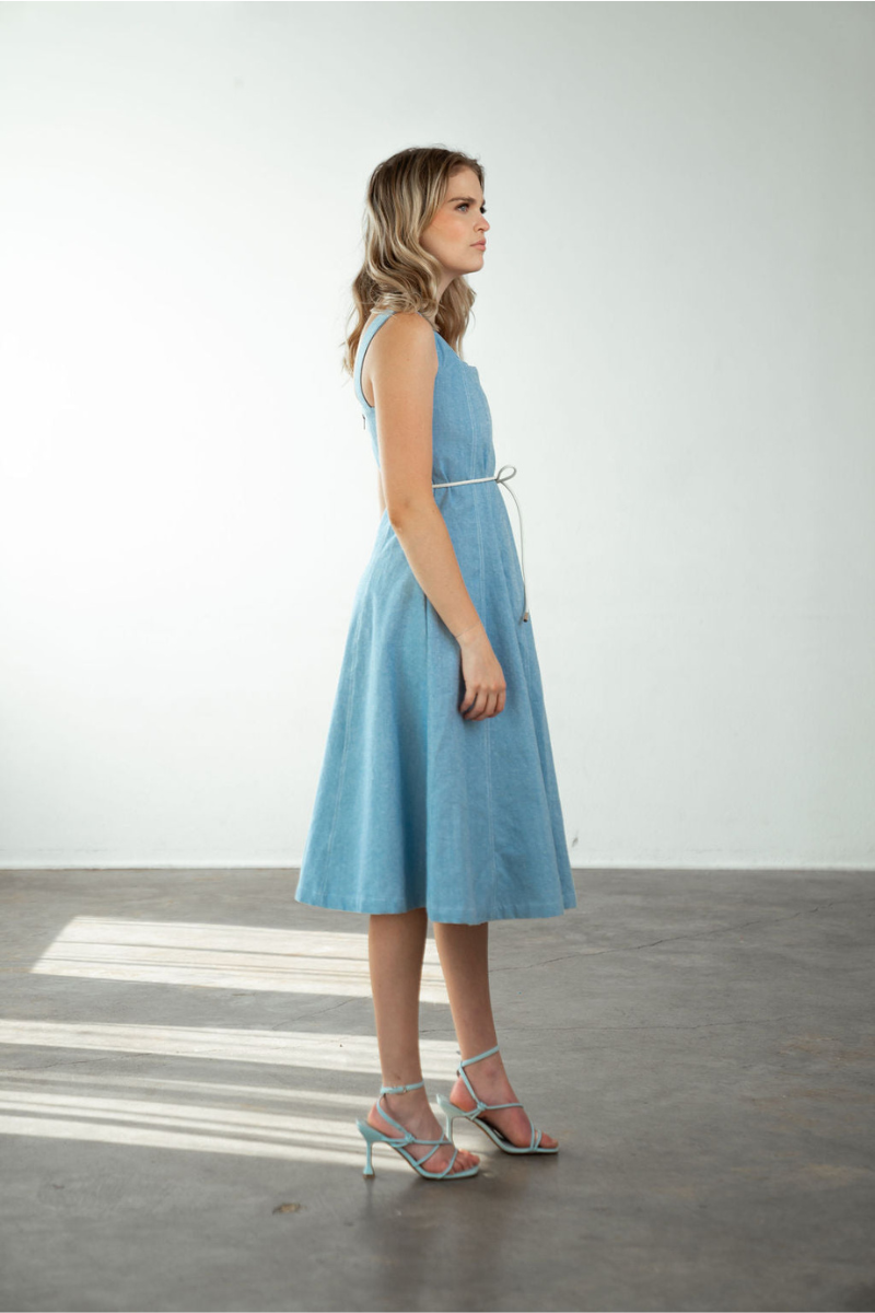 Ashley Dress Light Blue Denim