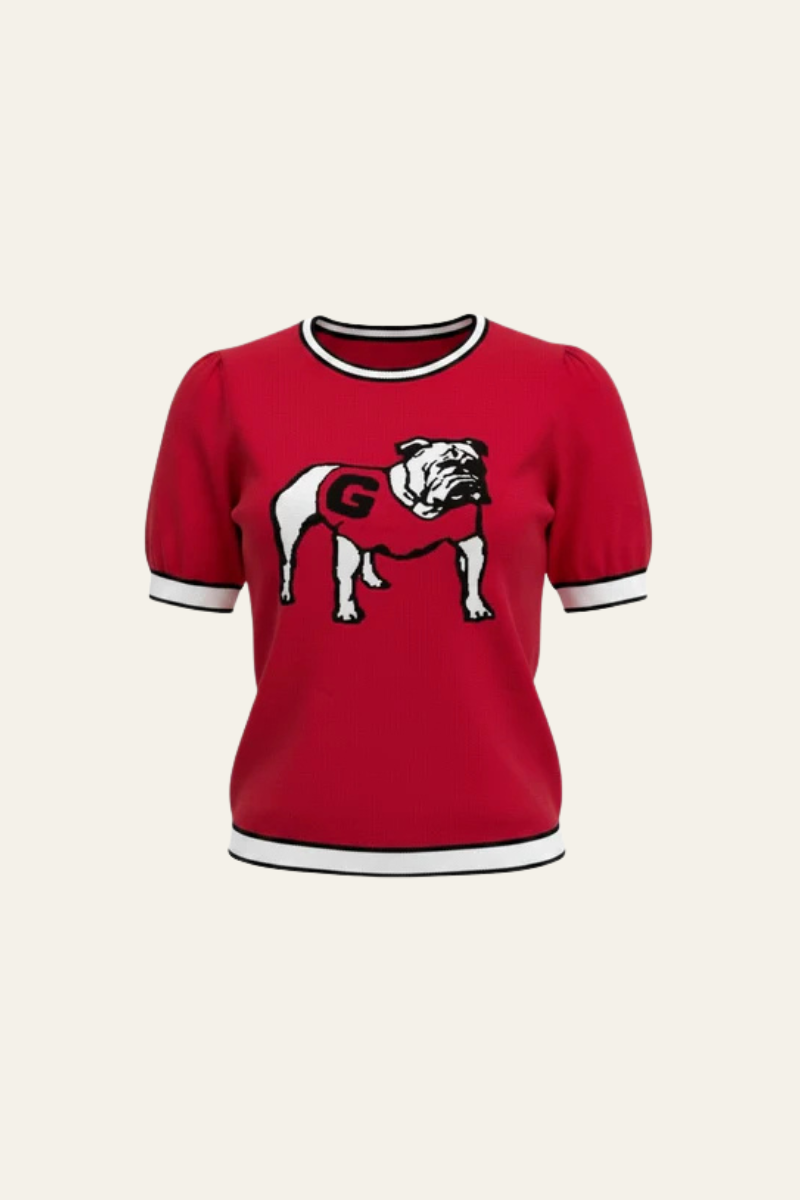 Georgia Bulldog Short Sleeve Sweater