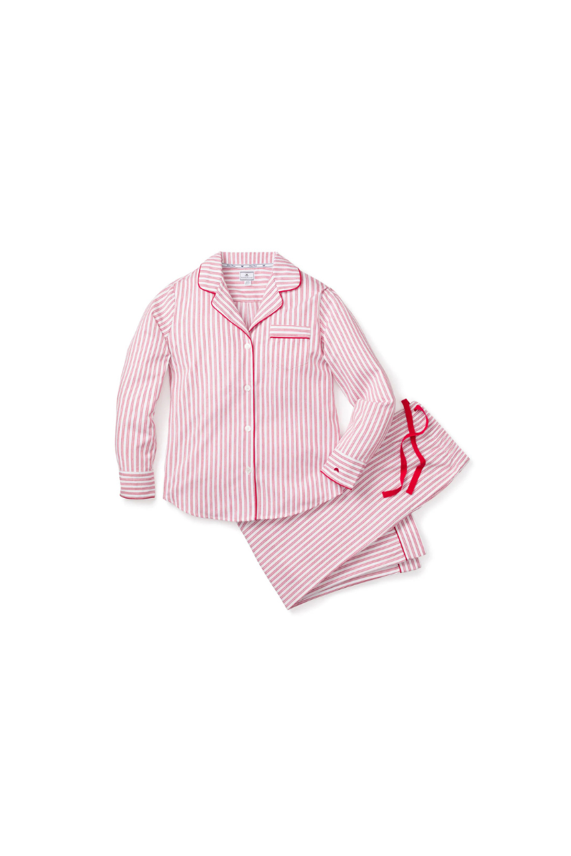 Women's Twill Pajama Set Antique Red Tickling