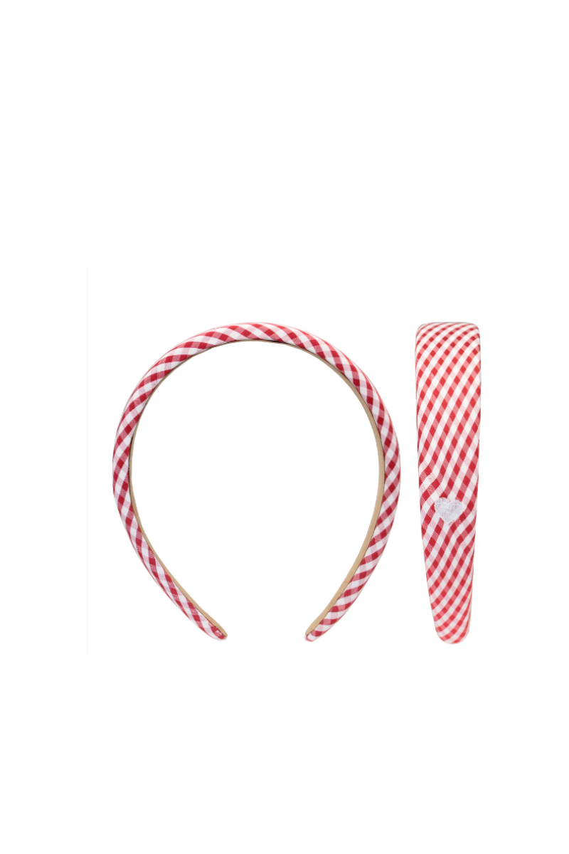Halo Headband in Cherry Gingham