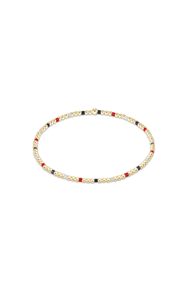 Hope Sincerity Pattern 2mm Bead Bracelet - Firecracker