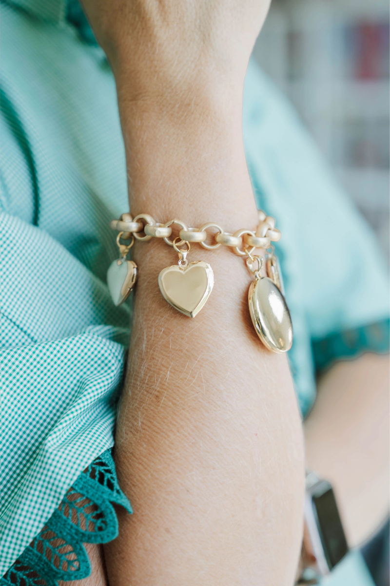 Taylor Reese x The Heartest Yard Heart Locket Charm Bracelet