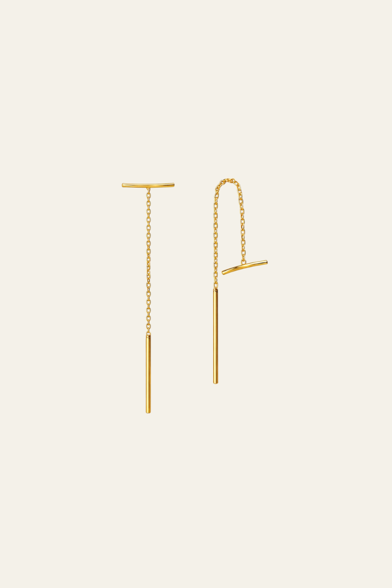 Simple Curved Bar Threader Earrings