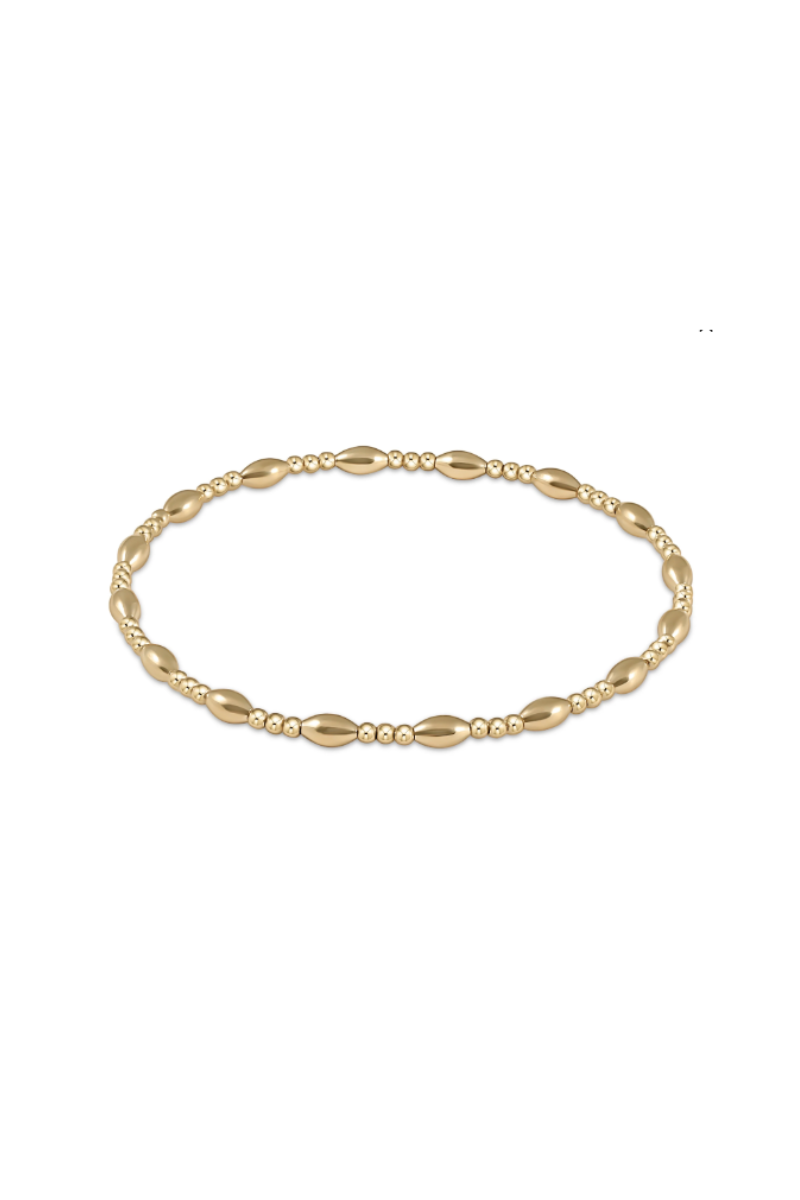 Harmony Sincerity Pattern 2mm Bead Bracelet- Gold