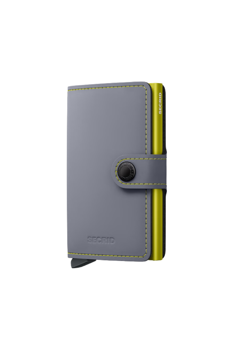 Miniwallet - Matte Grey + Lime