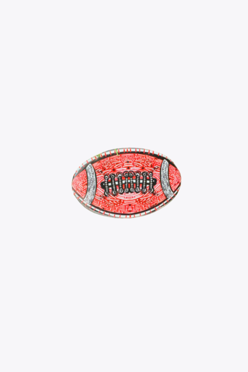 Red and Black Football Button