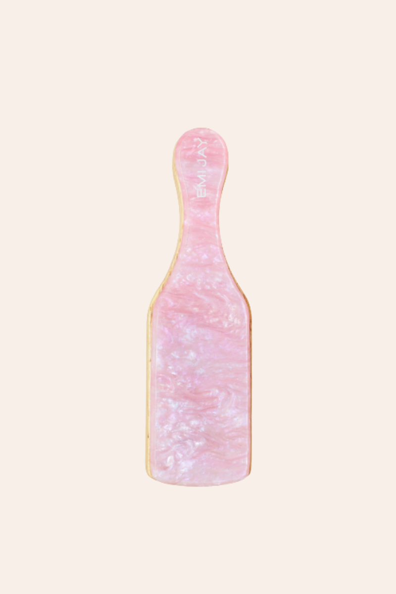 Mini Boar Bristle Hair Brush in Pink Sugar