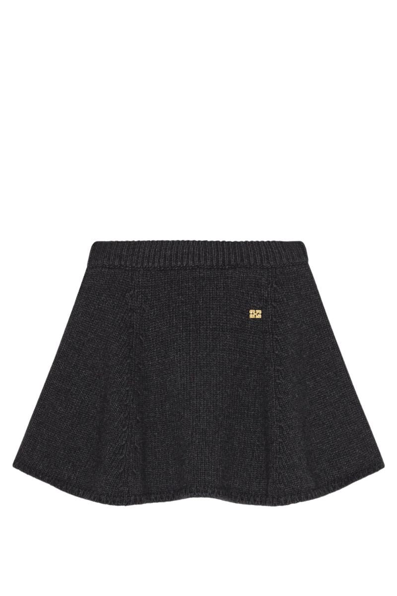 Chunky Wool Mix Mini Skirt