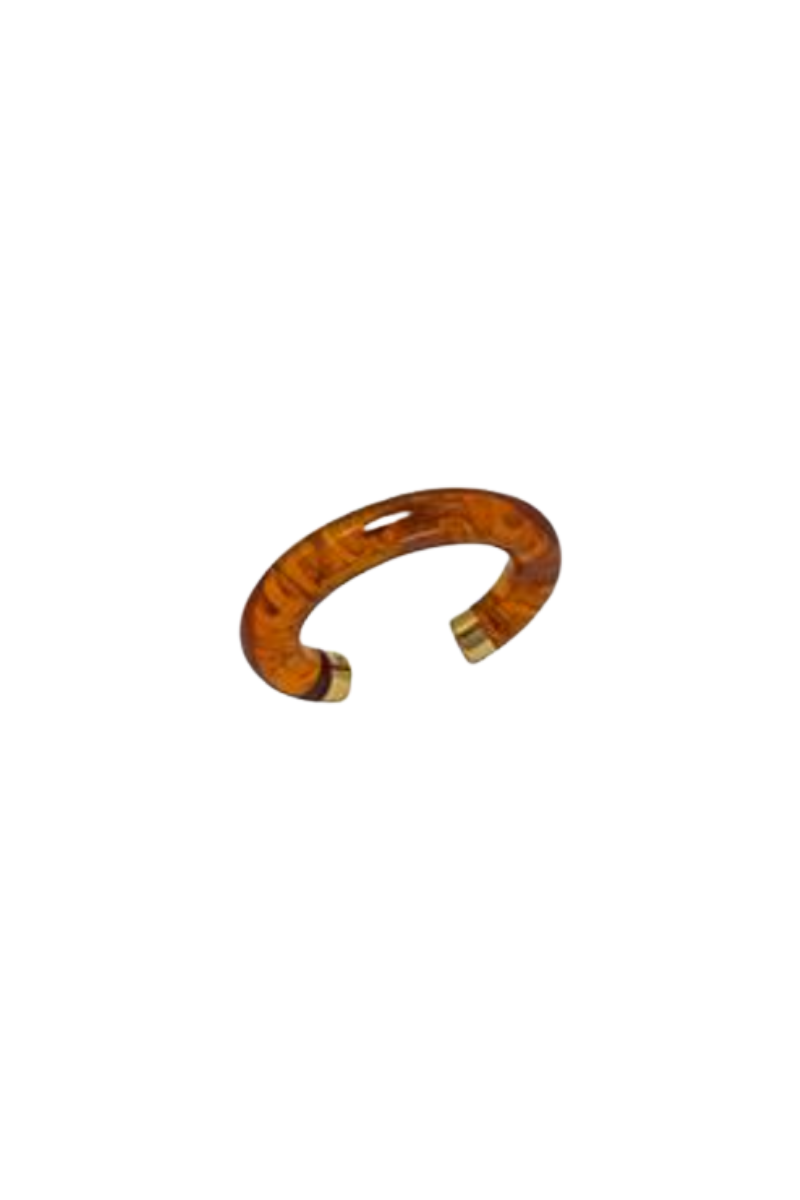 Gold Polished Tortoise Shell Bangle