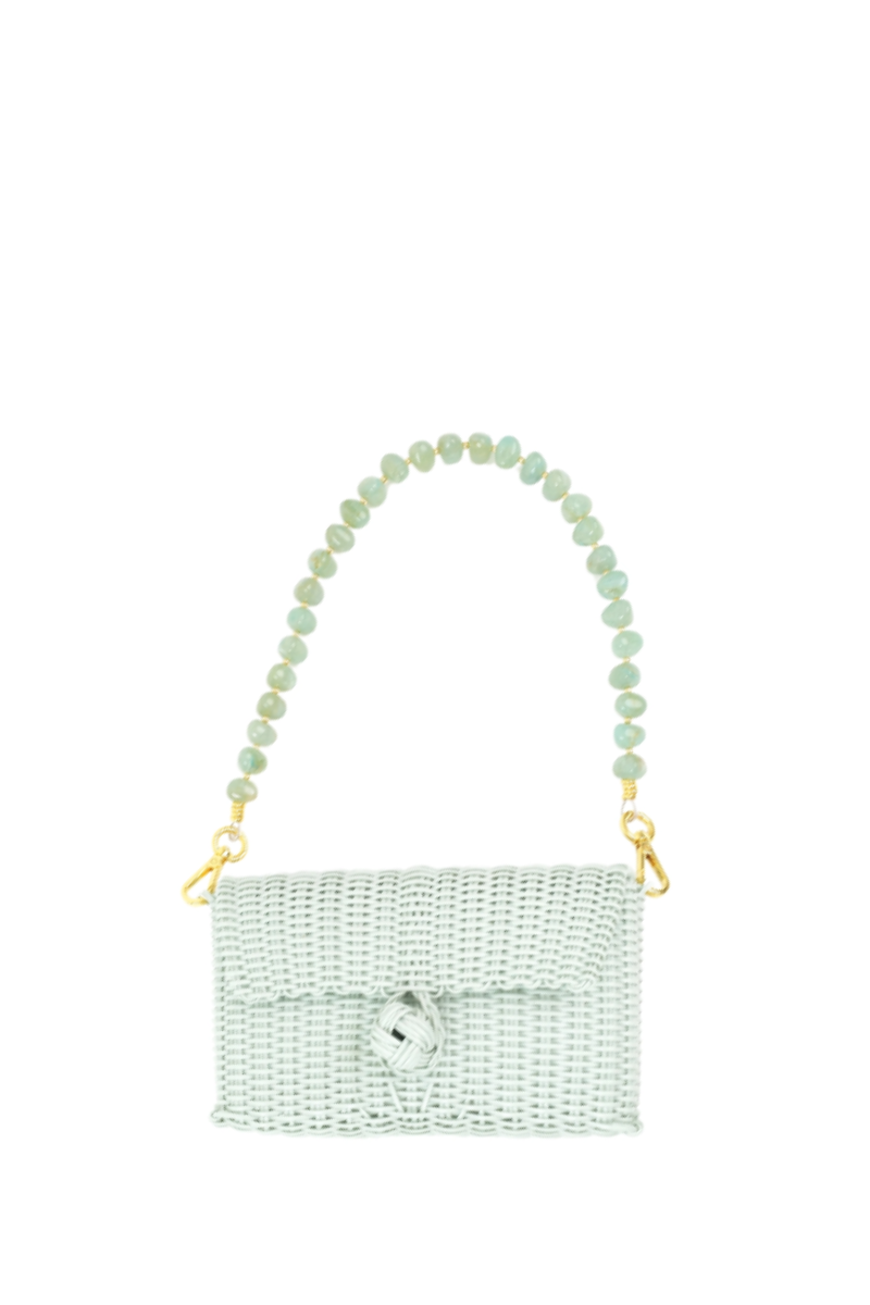 Pochette , Jade Pebble Gemstone: Sea Glass