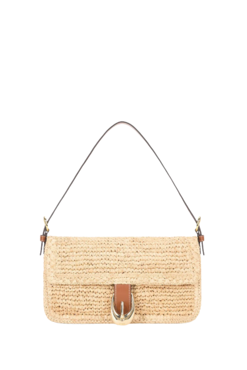 Harlow Raffia Shoulder Bag