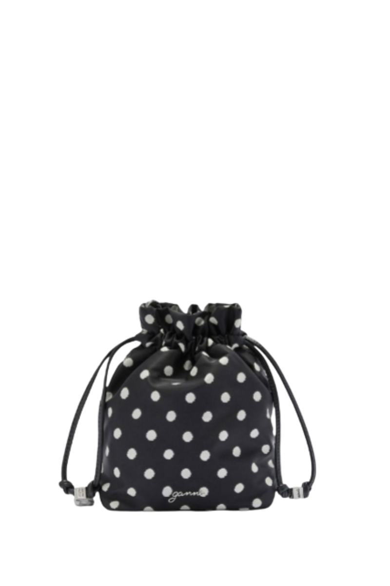 Printed Bou Bucket Pouch with Dots