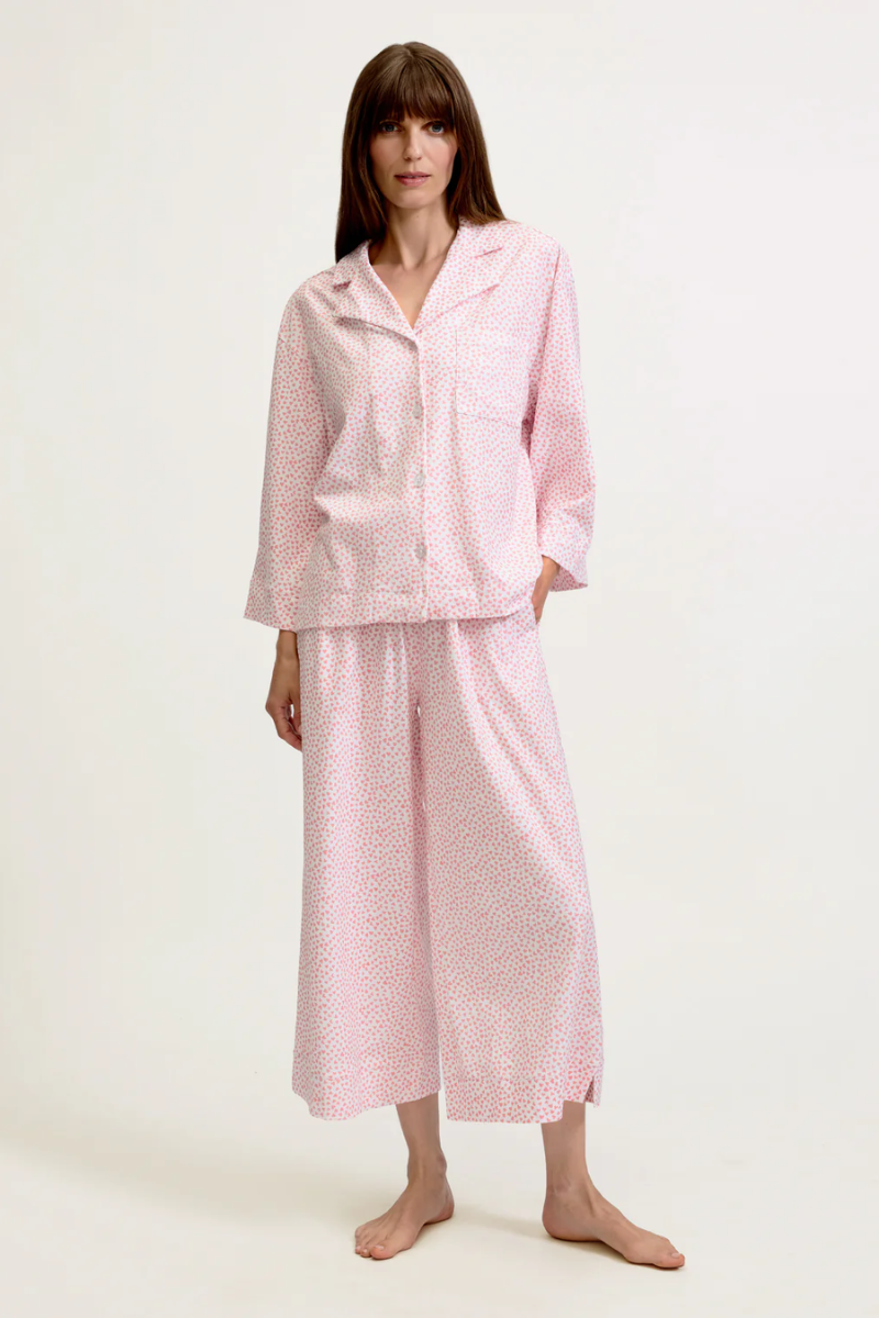 The Olivia Wide Leg Pima Pajama Set Sweethearts