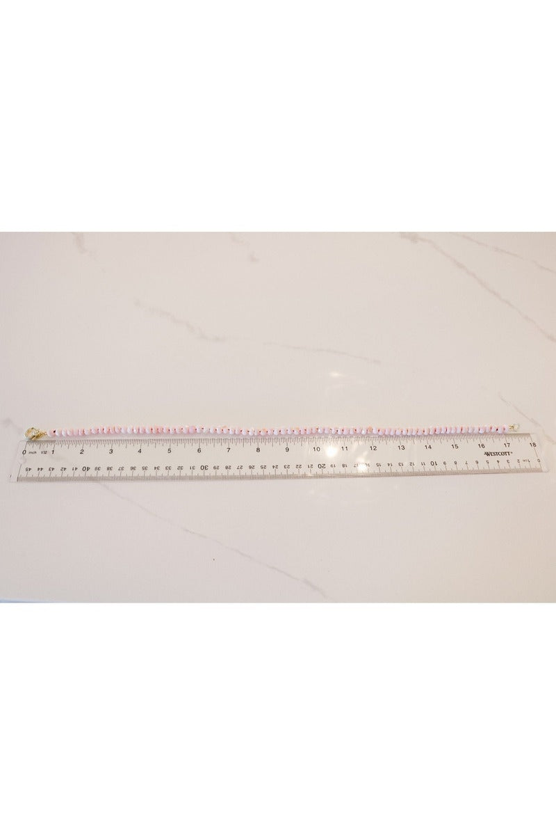 Peruvian Pink Opal Hand Knotted Candy Crush Necklace