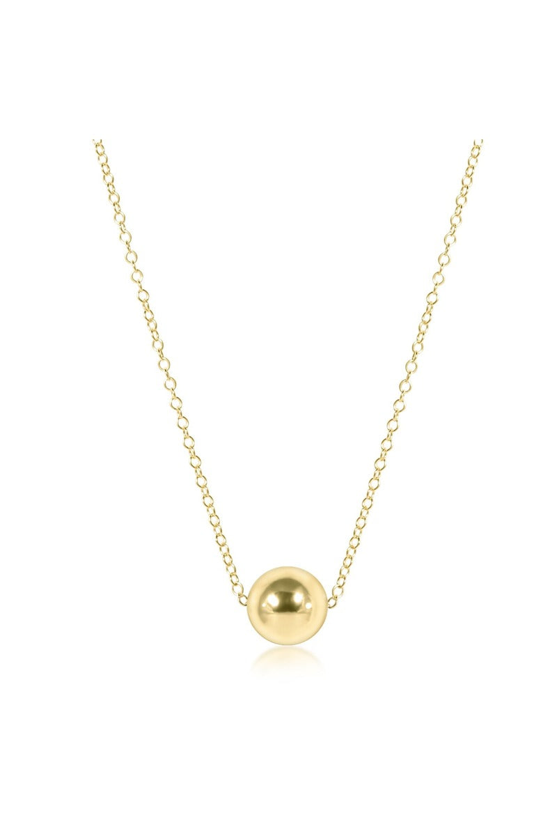 16" Necklace Gold - Classic 8mm Gold