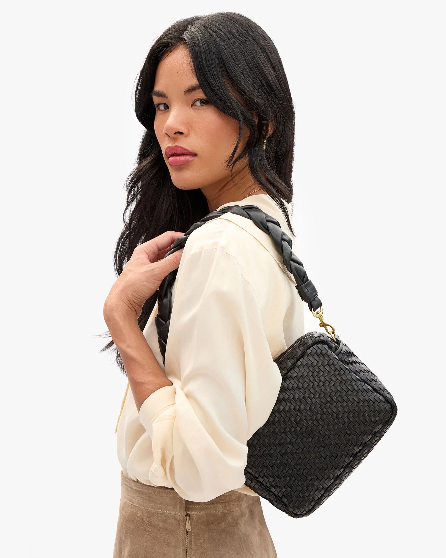 Braided Leather Shoulder Strap