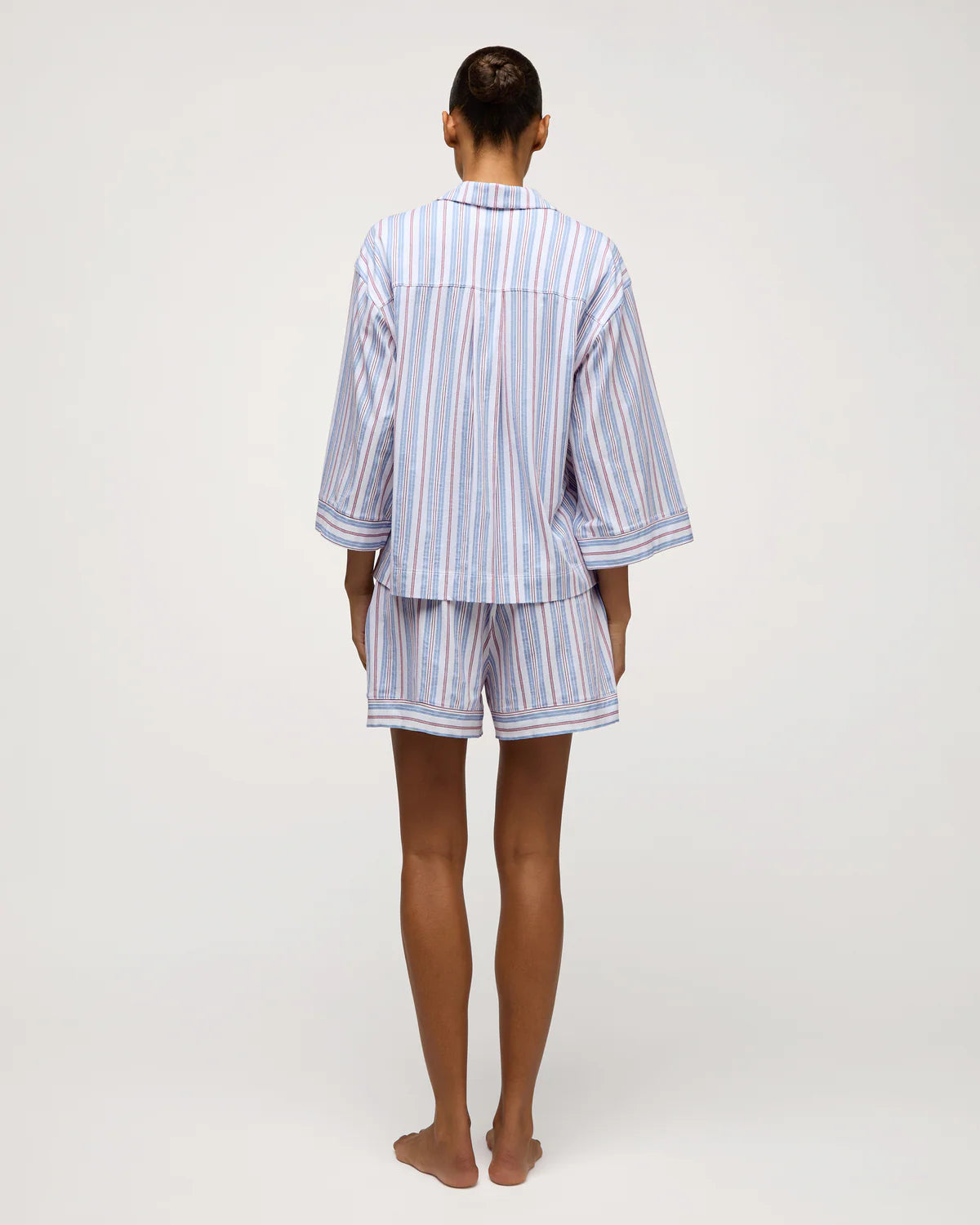 The Olivia Pima Short Set in Vintage French Stripes