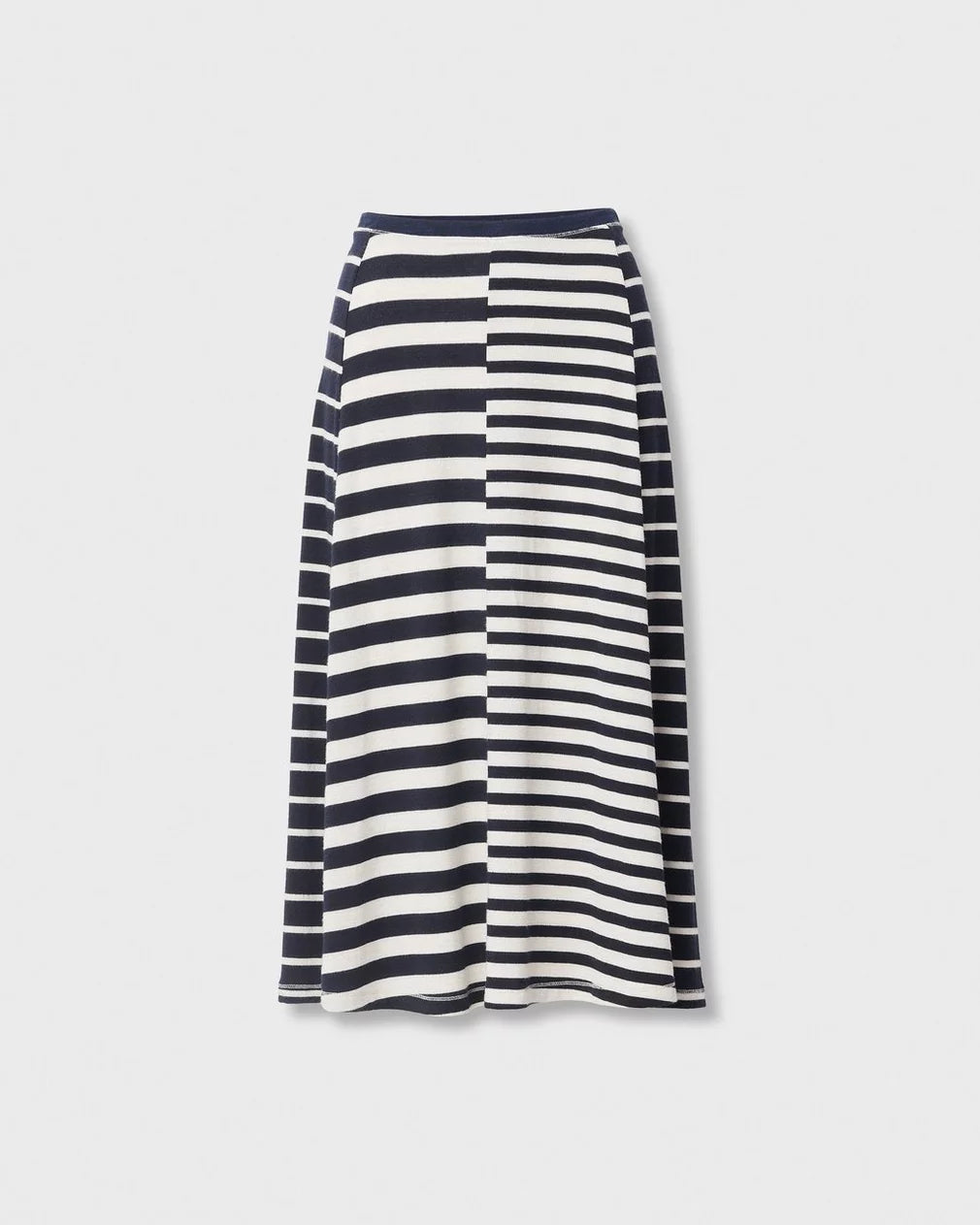 Knit Mixed Stripe Skirt